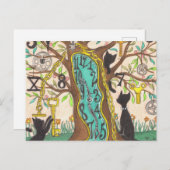 Melchuhr mit Katzen im Baum Postkarte (Vorne/Hinten)