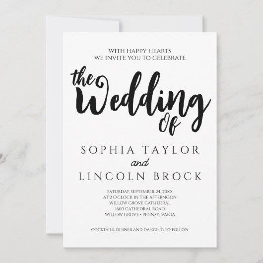 Meldebogen 4 Einladung zur Hochzeit (Vorderseite)