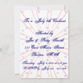 Meldebogen 4. Juli Party Einladungen (Rückseite)