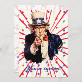 Meldebogen 4. Juli Party Einladungen (Vorne/Hinten)