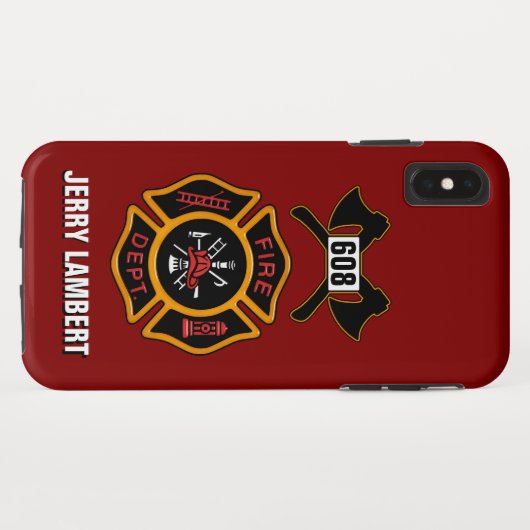 Meldebogen für Brandabteilung Abzeichen Case-Mate iPhone Hülle (Rückseite (Horizontal))