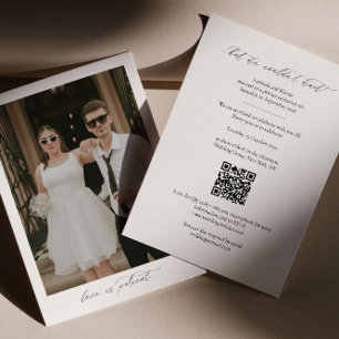 Meldebogen für die Foto-Entwicklung mit QR-Code Einladung