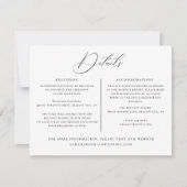 Meldebogen für Hochzeitdetails Einladung (Vorderseite)