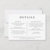 Meldebogen für Hochzeitdetails Einladung (Vorderseite)