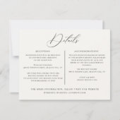Meldebogen für Hochzeitdetails Einladung (Vorderseite)
