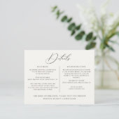Meldebogen für Hochzeitdetails Einladung (Stehend Vorderseite)