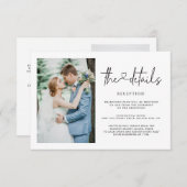 Meldebogen für Hochzeitdetails Einladung (Vorne/Hinten)