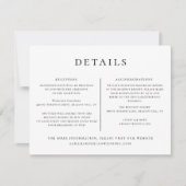 Meldebogen für Hochzeitdetails Einladung (Vorderseite)