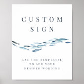 Meldebogen für Hochzeiten 8x10 für Küstenfische Poster (Vorne)