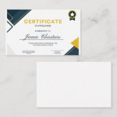 Meldebogen Visitenkarte (Vorne/Hinten)