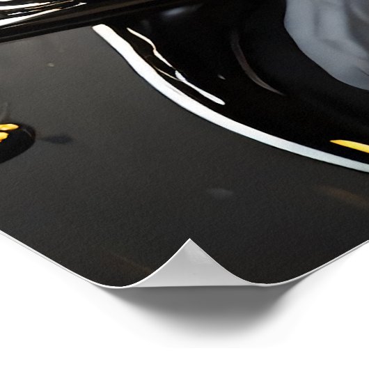 Meldelnde Metallic Gold & Black Gitarren Poster Pr (Ecke)