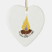 Melden Sie das Feuer an Keramikornament (Rechts)