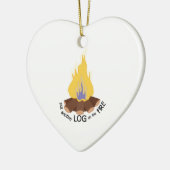 Melden Sie das Feuer an Keramikornament (Links)