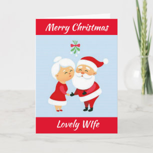 MELDEN SIE MICH *UNTER MISTLETOE****EHEFRAU** FEIERTAGSKARTE