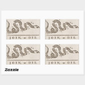 Melden Sie sich an oder Die Flag Rechteckiger Aufkleber (Blatt)