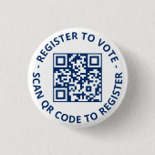 Melden Sie sich an, um abstimmbare QR Code White M Button (Vorderseite)