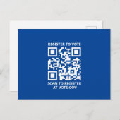 Melden Sie sich an, um abzustimmen, QR-Code blau b Postkarte (Vorne/Hinten)