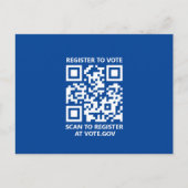 Melden Sie sich an, um abzustimmen, QR-Code blau b Postkarte (Vorderseite)