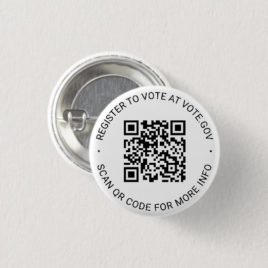 Melden Sie sich an, um den QR-Code abzustimmen. Button (Vorne & Hinten)