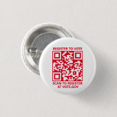 Melden Sie sich an, um den QR-Code rot und weiß zu Button (Vorne & Hinten)