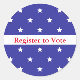 Melden Sie sich an, um Red Blue und White Star Mus Runder Aufkleber