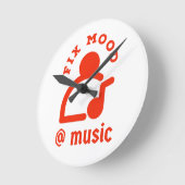 Melden Sie sich bei Motion @By Music Wall Clock Runde Wanduhr (Winkel)
