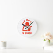 Melden Sie sich bei Motion @By Music Wall Clock Runde Wanduhr (Zuhause)