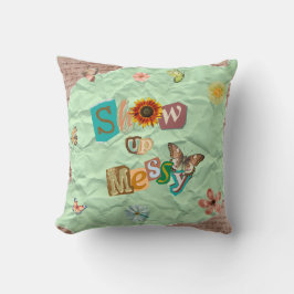 Melden Sie sich ein gesundes Collage Mint Throw Ki Kissen