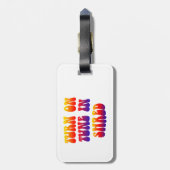 Melden Sie sich in Shred an. Gepäckanhänger (Rückseite vertikal)