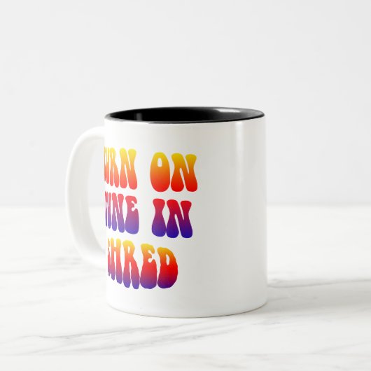 Melden Sie sich in Shred an. Zweifarbige Tasse (Vorderseite Links)