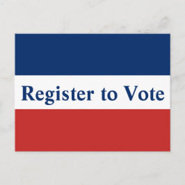 Melden Sie sich zur Wahl von Rot-Weiß und Blau-Str Postkarte