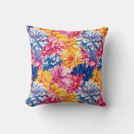 Melden von Chrysanthemum Pop Art Vibranding Design Kissen