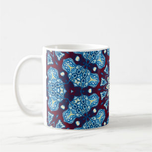 Meldende Aquarellfarbe farbige symmetrische Muster Kaffeetasse