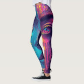 Meldende Leggings - Trippy Psychedelic Art (Links)