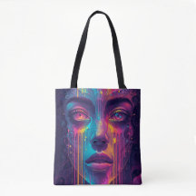 Meldende Realität Tote Bag - Trippy Psychedelic Ne