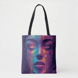 Meldende Realität Tote Bag - Trippy Psychedelic Ne Tasche