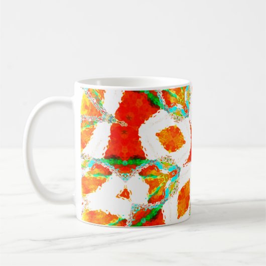 Meldende, symmetrische Keramik Kaffeetasse (Links)