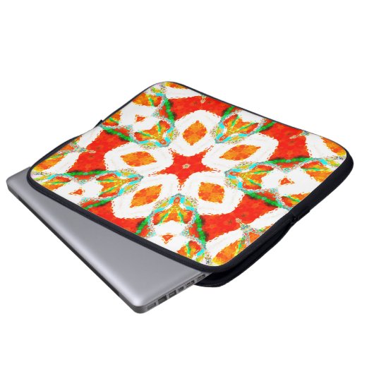 Meldende, symmetrische Keramik Laptopschutzhülle (Vorne Knopf)