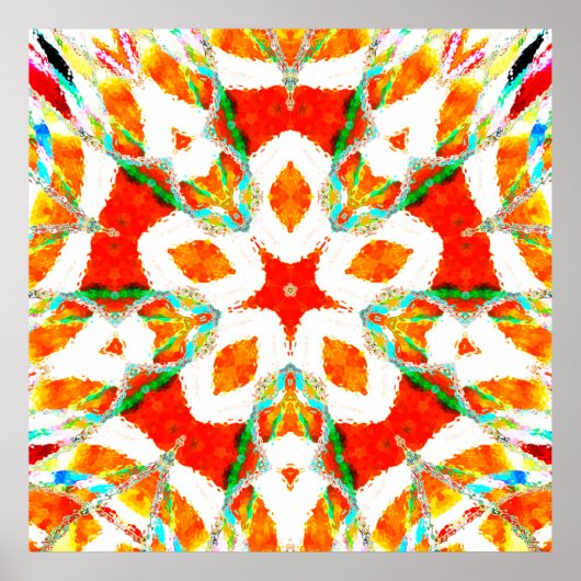 Meldende, symmetrische Keramik Poster (Vorne)