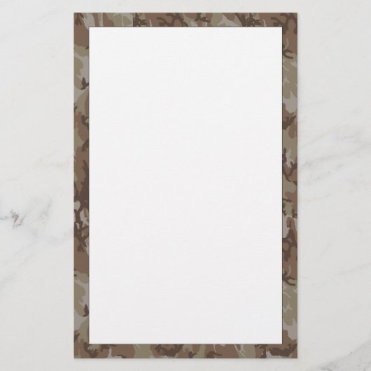 Meldung auf Camouflage Briefpapier (Vorderseite)