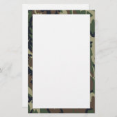 Meldung auf Camouflage Briefpapier (Vorne/Hinten)