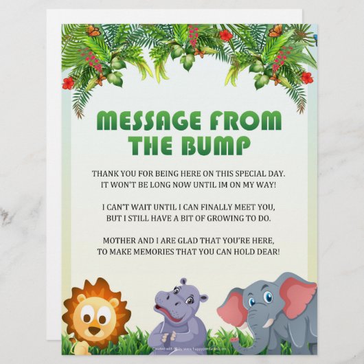 Meldung aus dem Bump [Tierthema] Briefbogen (Vorne/Hinten)