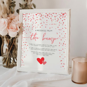 Meldung aus der Babyduschdekoration mit Klumpensym Poster