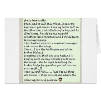 Meldung aus der Ehefrau