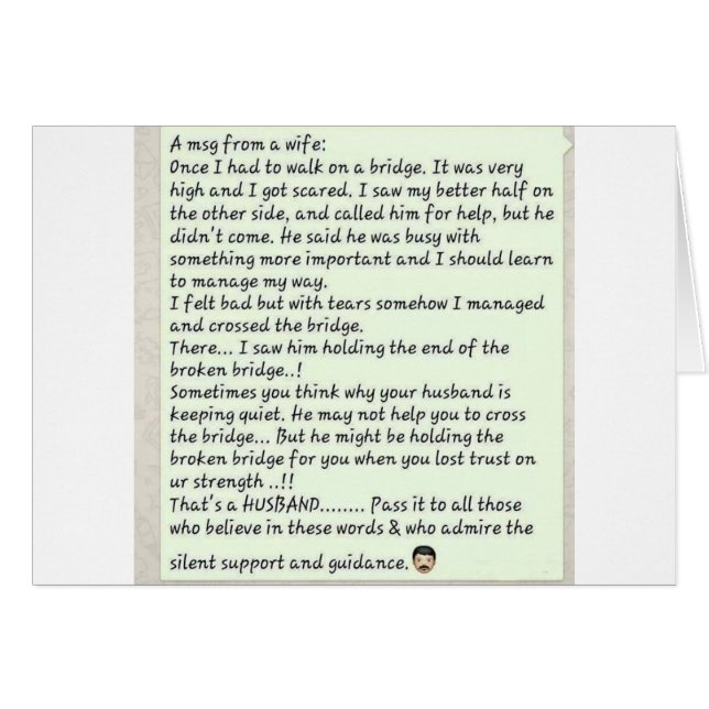 Meldung aus der Ehefrau (Vorderseite (Horizontal))