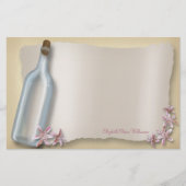 Meldung aus einer Flasche ~ horizontale Schreibwar Briefpapier (Vorderseite)
