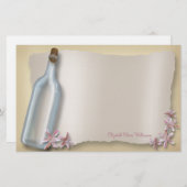 Meldung aus einer Flasche ~ horizontale Schreibwar Briefpapier (Vorne/Hinten)