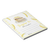 Meldung "Banana Cake Time Capsule" Notizblock (angewinkelt)