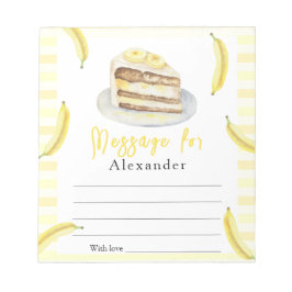 Meldung "Banana Cake Time Capsule" Notizblock