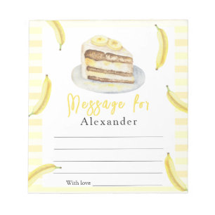 Meldung "Banana Cake Time Capsule" Notizblock